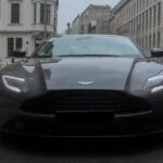 front view from Aston Martin DB11 in Berlin