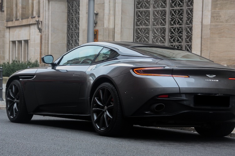 site view from Aston Martin DB11 in Berlin