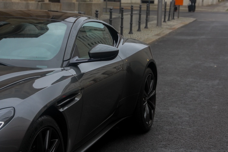 site view from Aston Martin DB11 in Berlin