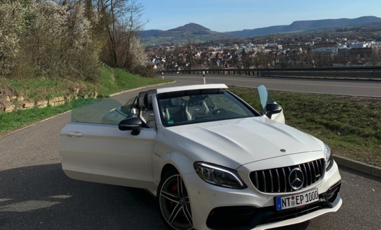 Rent a Mercedes C63S AMG Convertible in Stuttgart