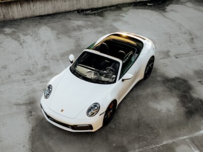 top view form Porsche 911 Carrera S in Stuttgart