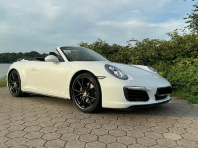 front view from Porsche 911 Convertible in Hamburg
