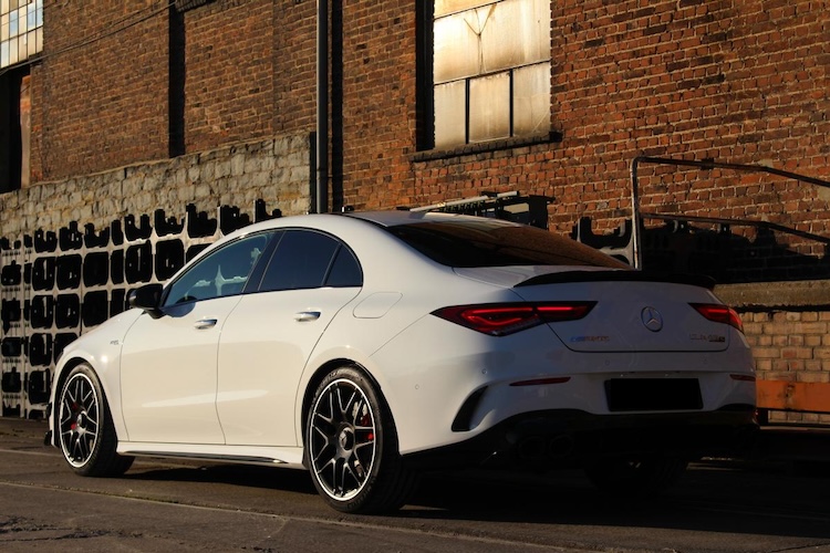 back site view from Mercedes CLA 45s AMG in Dortmund