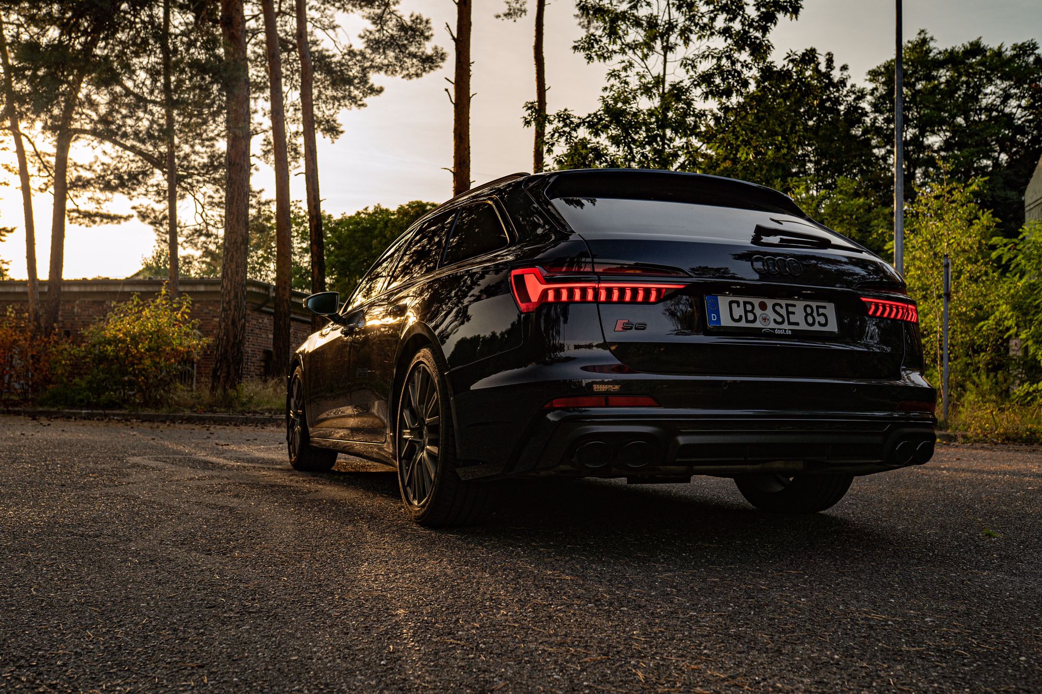 back view from Audi S6 ABT Avant long-term rental