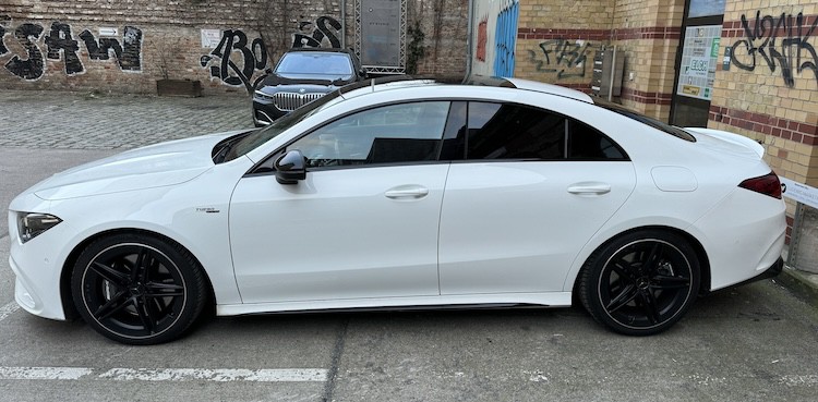 Side of rent a CLA 45 AMG in Berlin