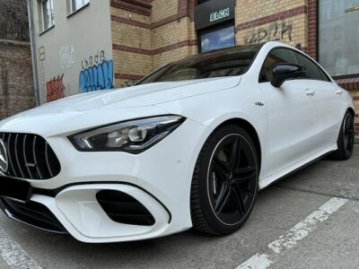 Frontside of rent a CLA 45 AMG in Berlin