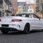 back view from Mercedes C63s AMG Convertible in Düsseldorf