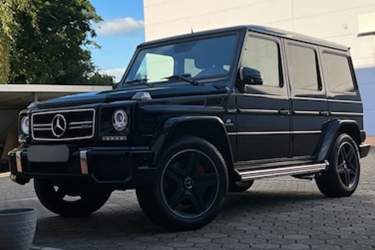 Front view of Rent a Mercedes Benz G63 AMG in Dortmund