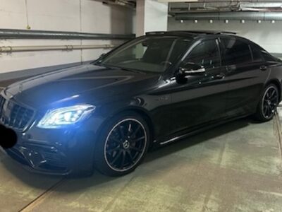 Side view of Rent a Mercedes S500 AMG in Dortmund