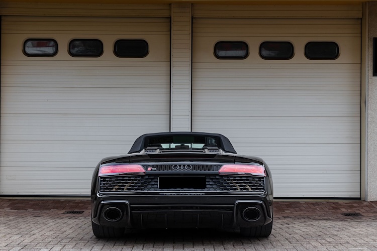 back site from Audi R8 Performance Spyder in Stuttgart