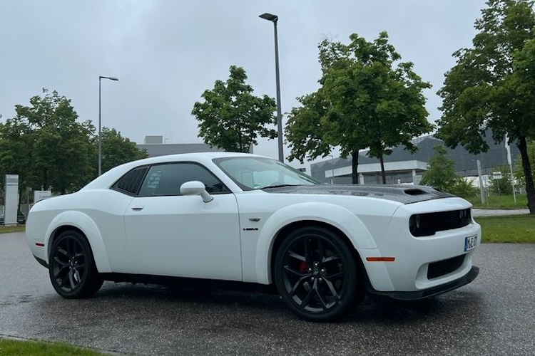 Side view from Dodge Challenger in Munich