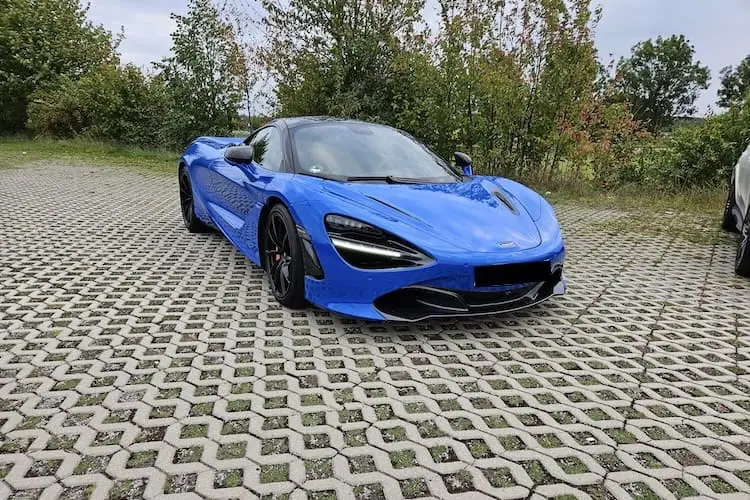 Front view from McLaren 720S in Erfurt