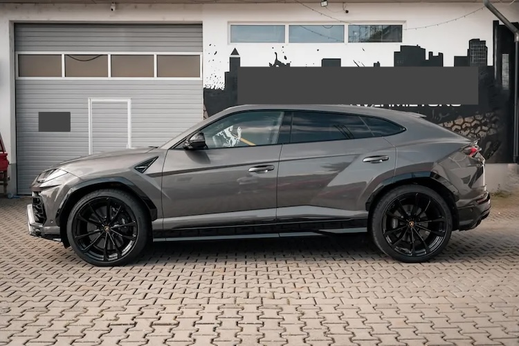 site view from Lamborghini Urus in Frankfurt