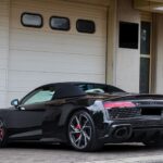 site view from Audi R8 Performance Spyder in Stuttgart