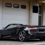 site view from Audi R8 Performance Spyder in Stuttgart