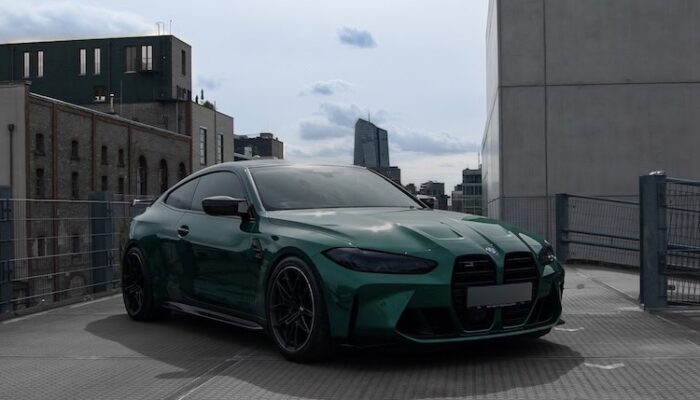 Front view from BMW M4 Competition in Frankfurt
