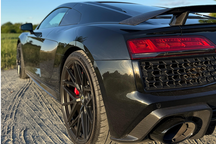 Rear detail Audi R8 V10 Pervormance Coupe in Frankfurt