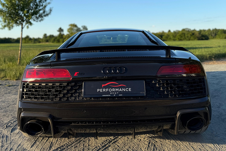 Back view Audi R8 V10 Pervormance Coupe in Frankfurt