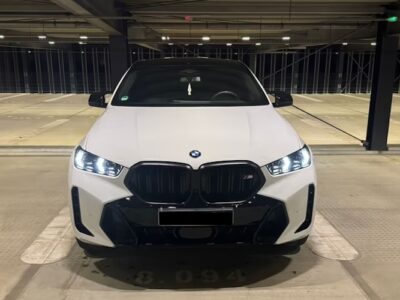 Front View of BMW X6 M60i in Frankfurt