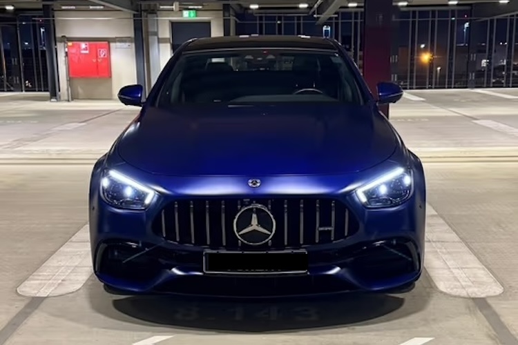 Front View of Mercedes E63 AMG in Frankfurt