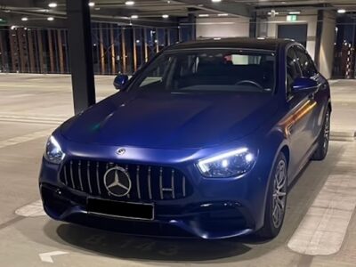 Front View of Mercedes E63 AMG in Frankfurt