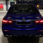 Back View of Mercedes E63 AMG in Frankfurt