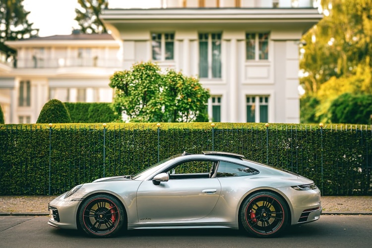 Side View of Porsche 911 Carrera 4 GTS in Berlin