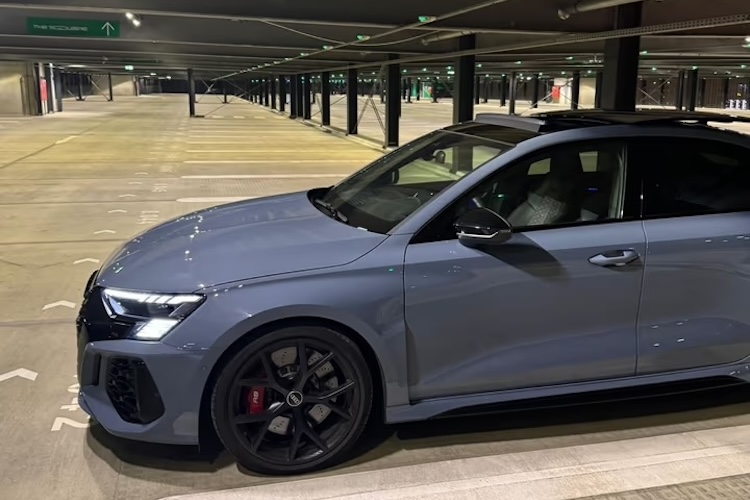 Side View of an Audi RS3 in Frankfurt