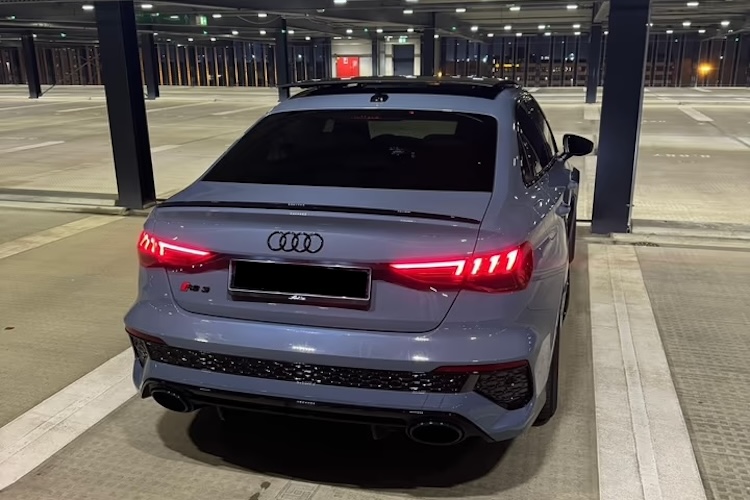 Back View of an Audi RS3 in Frankfurt