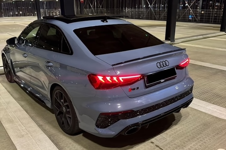 Back View of an Audi RS3 in Frankfurt