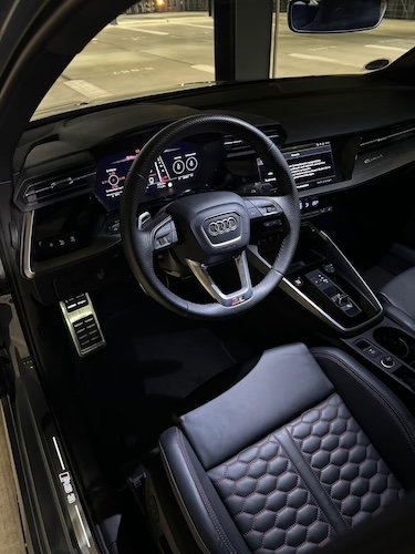 Interior View of an Audi RS3 in Frankfurt