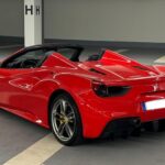 Back View of a Ferrari 488 Spider in Munich