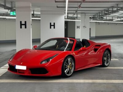 Front View of a Ferrari 488 Spider in Munich