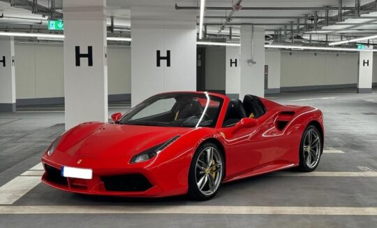 Front View of a Ferrari 488 Spider in Munich