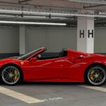 Side View of a Ferrari 488 Spider in Munich