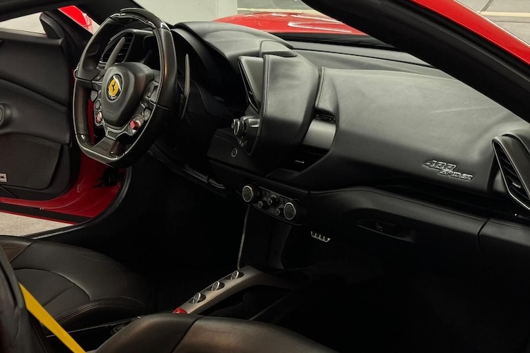 Interior View of a Ferrari 488 Spider in Munich