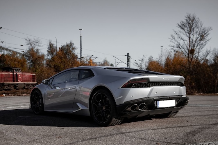 Back View of a Lamborghini Huracan in Munich