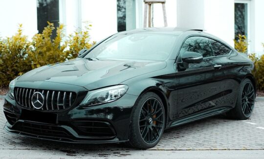 Front View of Mercedes C63S AMG in Einbeck