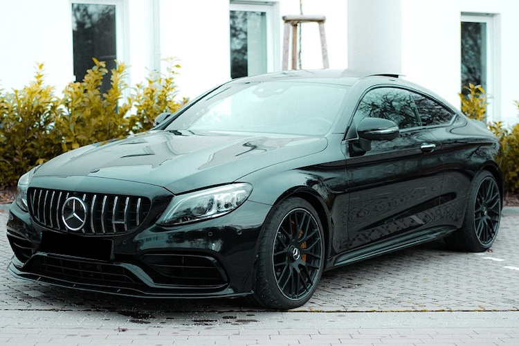 Front View of Mercedes C63S AMG in Einbeck