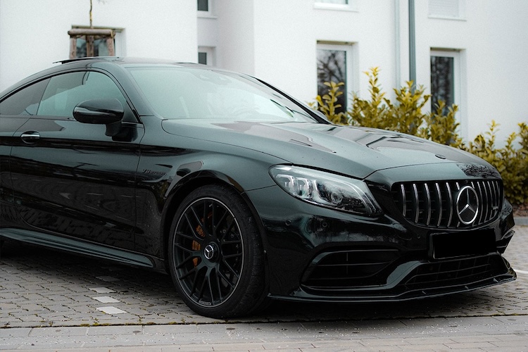 Front view of a Mercedes C63S AMG in Einbeck