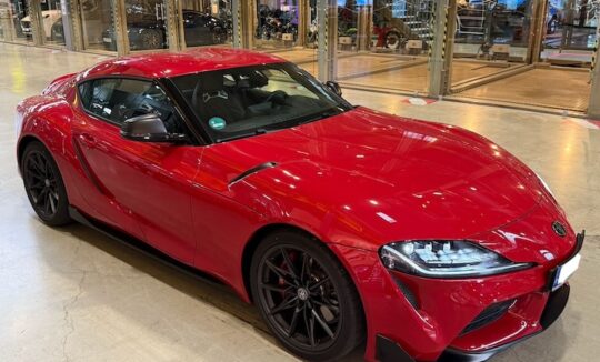 Front View of a Toyota GR Supra Legend in Munich