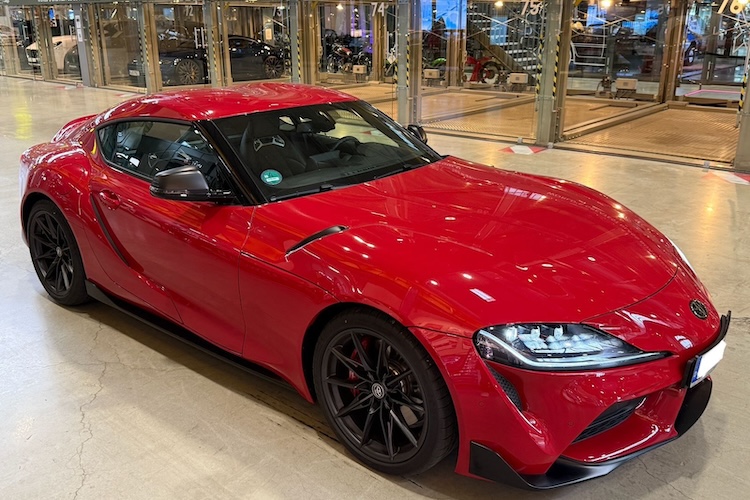 Front View of a Toyota GR Supra Legend in Munich