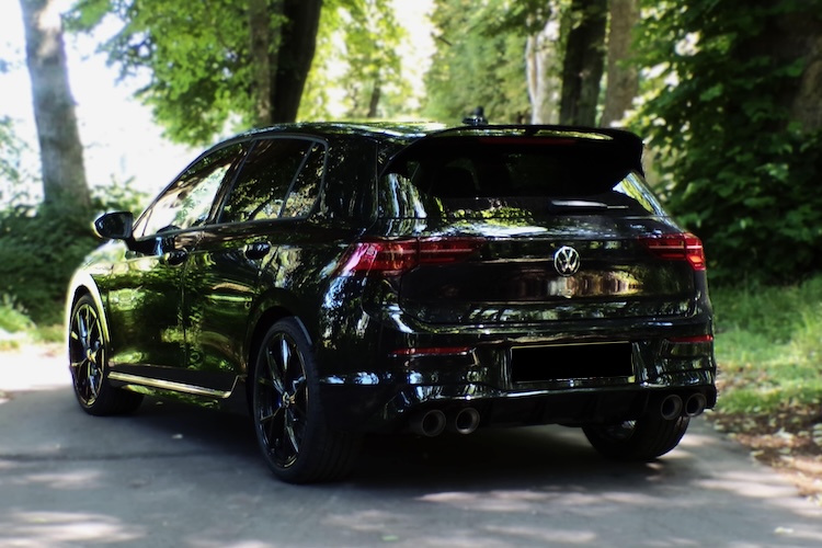 Back View of a VW Golf 8 R in Einbeck