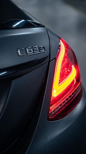 back light from Mercedes C63s AMG in Berlin