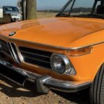 Front View of BMW 2002 Baur Cabrio classic car rental in Munich