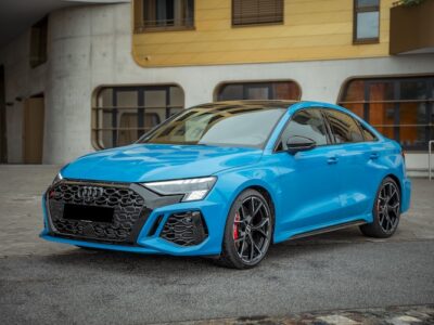Frontview from Audi RS3 in Frankfurt