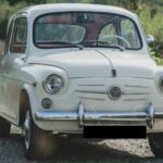 Front View of Fiat 750 Zastava classic car rental in Munich