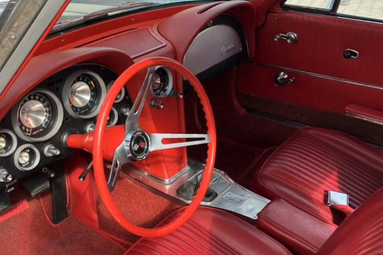 Interior View of a Corvette C2 in Munich