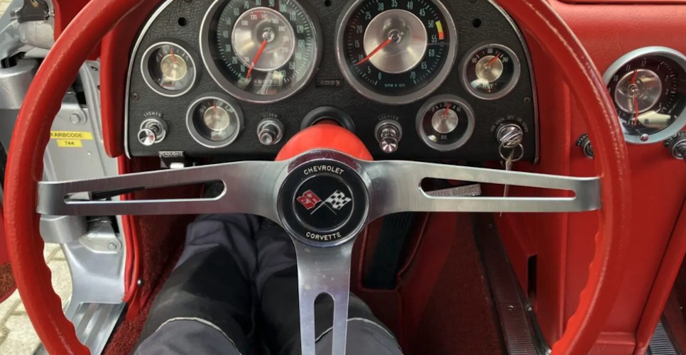 Interior View of a Corvette C2 in Munich