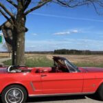 Front View of a Ford Mustang Cabriolet classic car in Munich